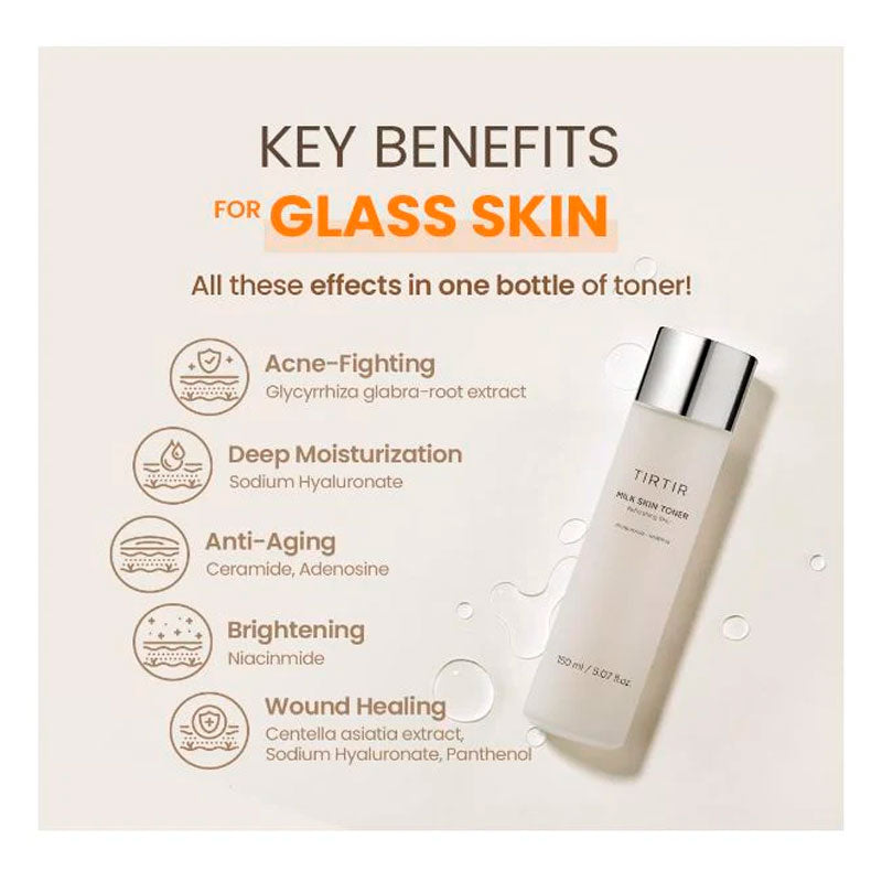 TIRTIR Milk Skin Toner~ “Hydrate, brighten, and nourish your skin with a milky touch.”