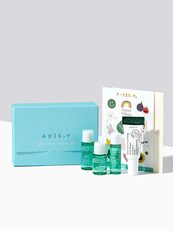 Axis-y The Mini Glow Set~"Your-4-step glow-to-go: Brighten,hydrates,and balance skin tone"