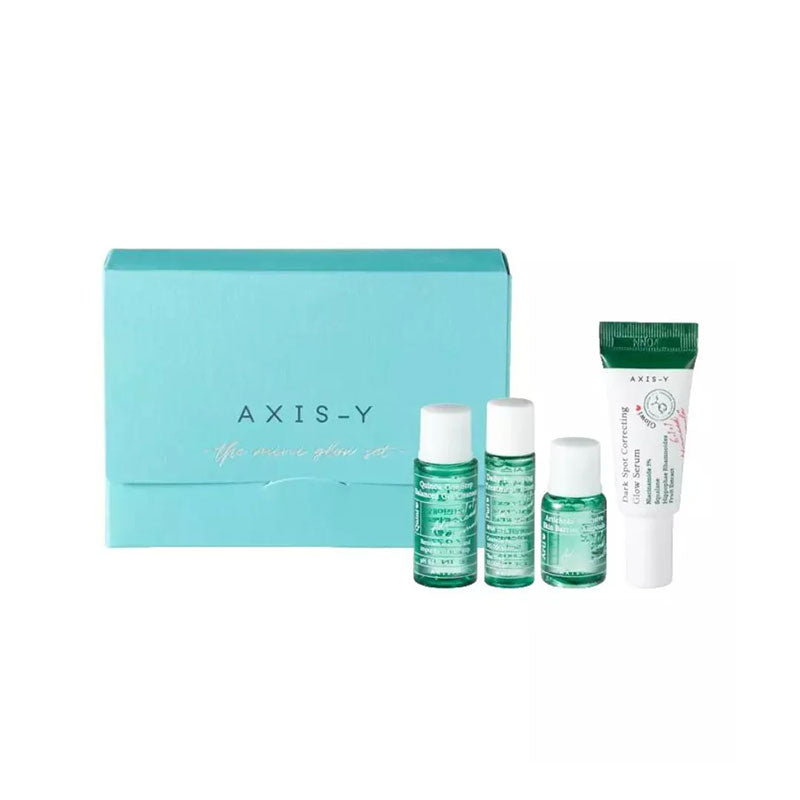 Axis-y The Mini Glow Set~"Your-4-step glow-to-go: Brighten,hydrates,and balance skin tone"
