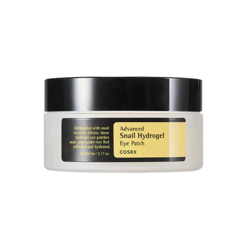 COSRX Advanced Snail Hydrogel Eye Patch~ Deeply moisturizes, plumps, and refreshes tired eyes.