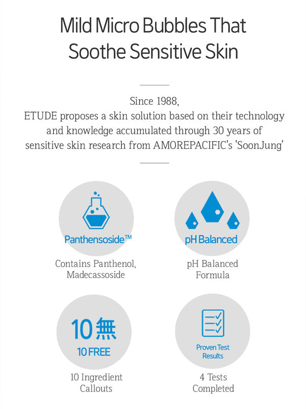 Etude House Soonjung pH 6.5 Whip Cleanser~"Gentle, hydrating foam that cleanses without stripping"