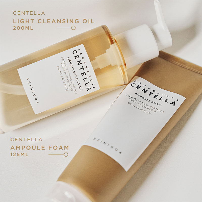 SKIN1004 Madagascar Centella Double Cleansing Duo~"perfect for a thorough two-step cleanse, removing makeup, sunscreen, and impurities"