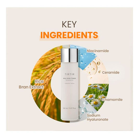 TIRTIR Milk Skin Toner~ “Hydrate, brighten, and nourish your skin with a milky touch.”